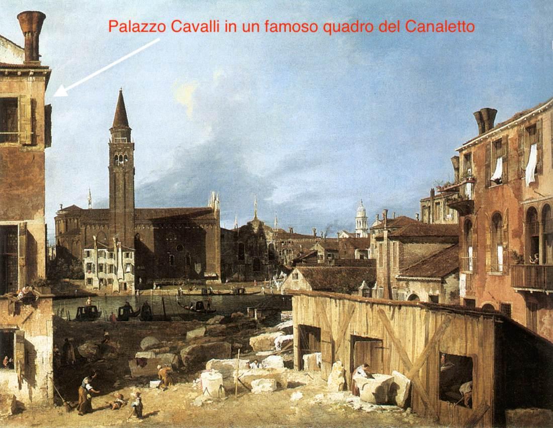 Palazzo Cavalli in un quadro del Canaletto