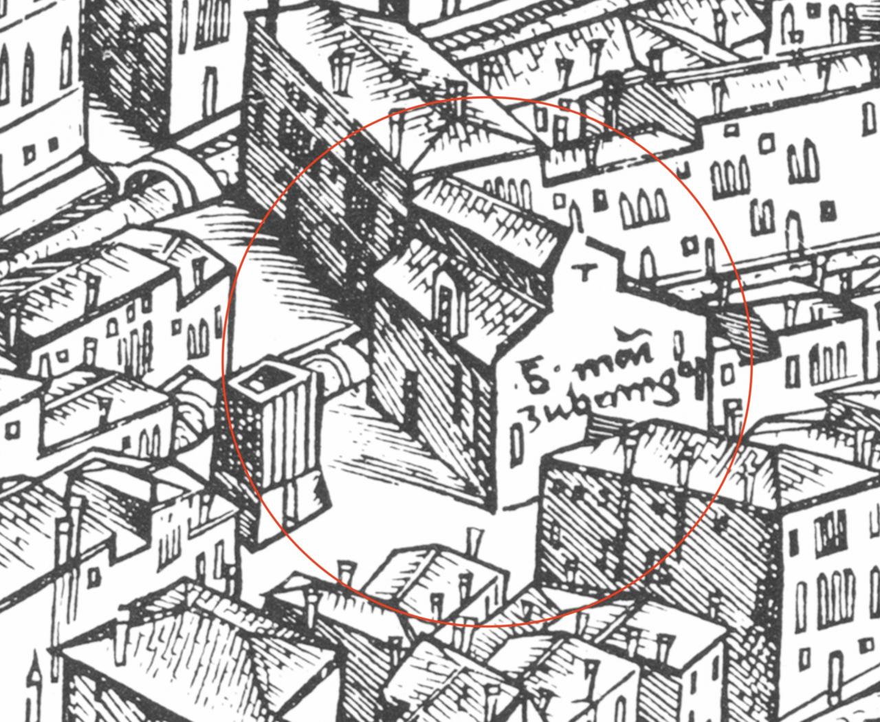 Santa Maria del Giglio nella mappa del De Barbari