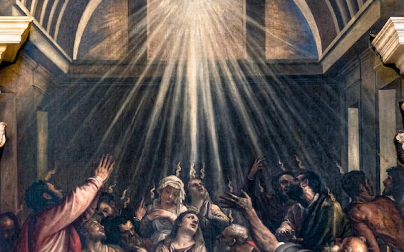 Pentecoste, quadro di Tiziano per la Salute