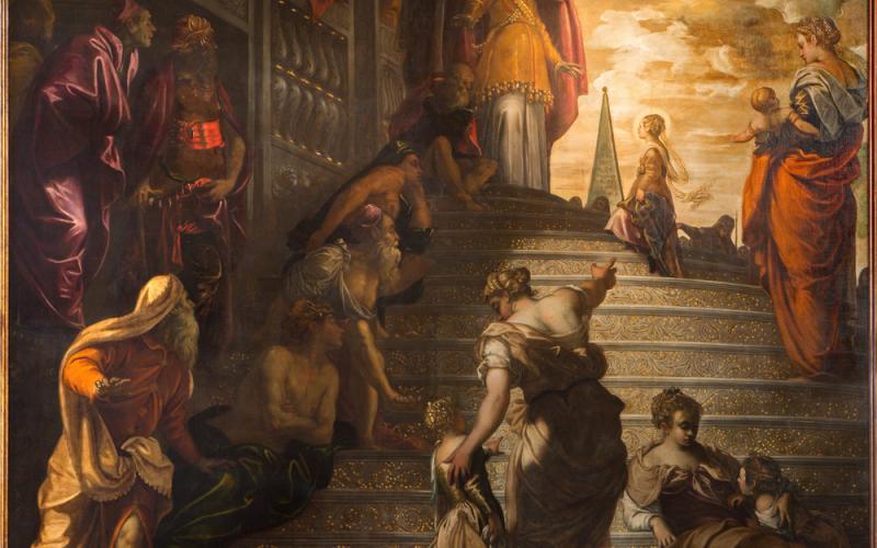Tintoretto: presentazione di Maria al tempio