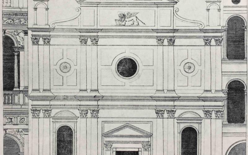 Chiesa di San Gemignano, rilievo della facciata