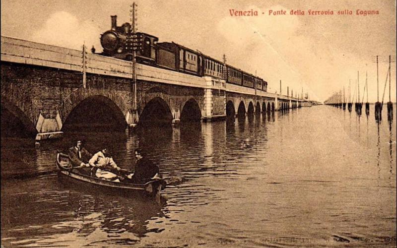 Il ponte ferroviario austriaco a Venezia
