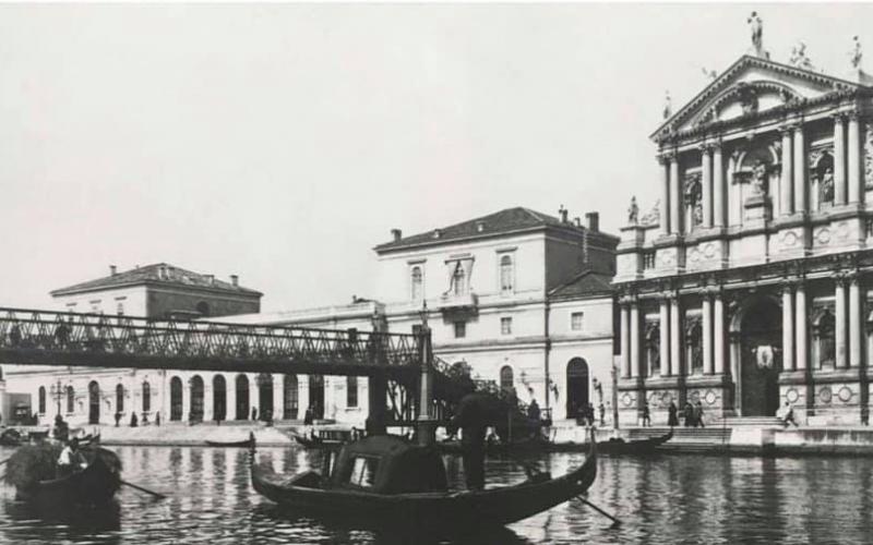 La precedente stazione di Venezia Santa Lucia, edificata durante il dominio austriaco