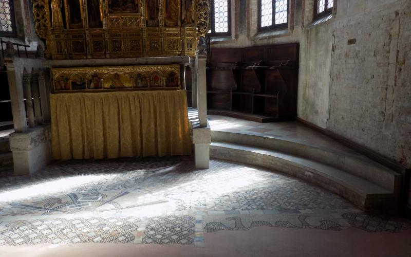 Chiesa di San Zaccaria, mosaici a pavimento della chiesa antica