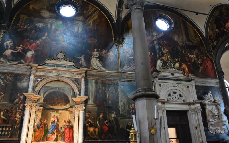 Chiesa di San Zaccaria a Venezia: vista interno con pala bellini 