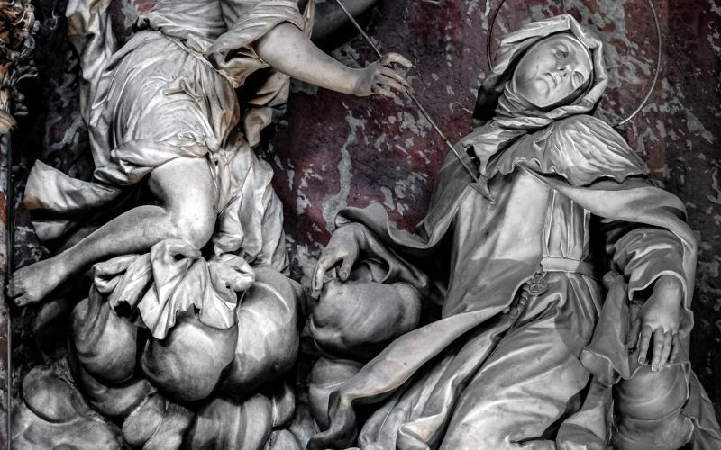 Chiesa degli Scalzi: scultura "santa Teresa in estasi"