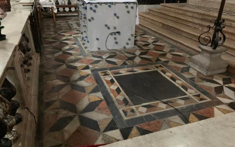 Pavimenti in marmo nella chiesa dei Tolentini a Venezia