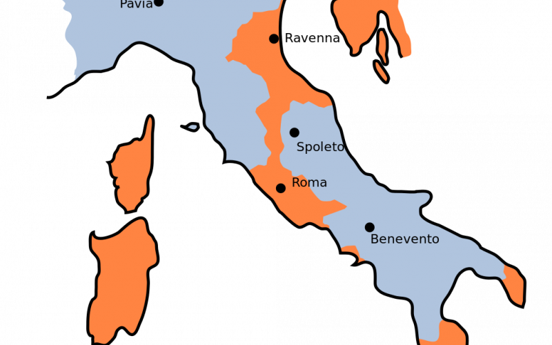 mappa italia nel 639