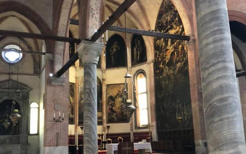 Chiesa della Madonna dell'Orto a Venezia: interni e vista dell'altare