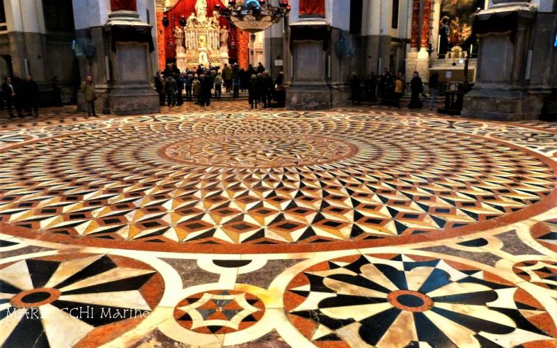 Il pavimento della rotonda centrale della Chiesa della Salute