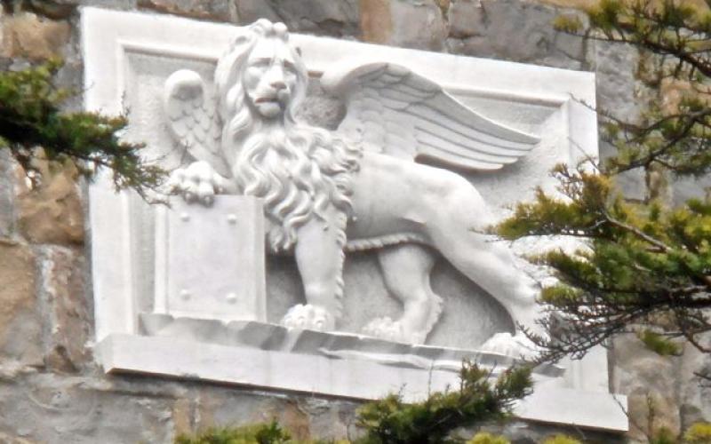 Trieste, leone di san marco nel castello di San Giusto